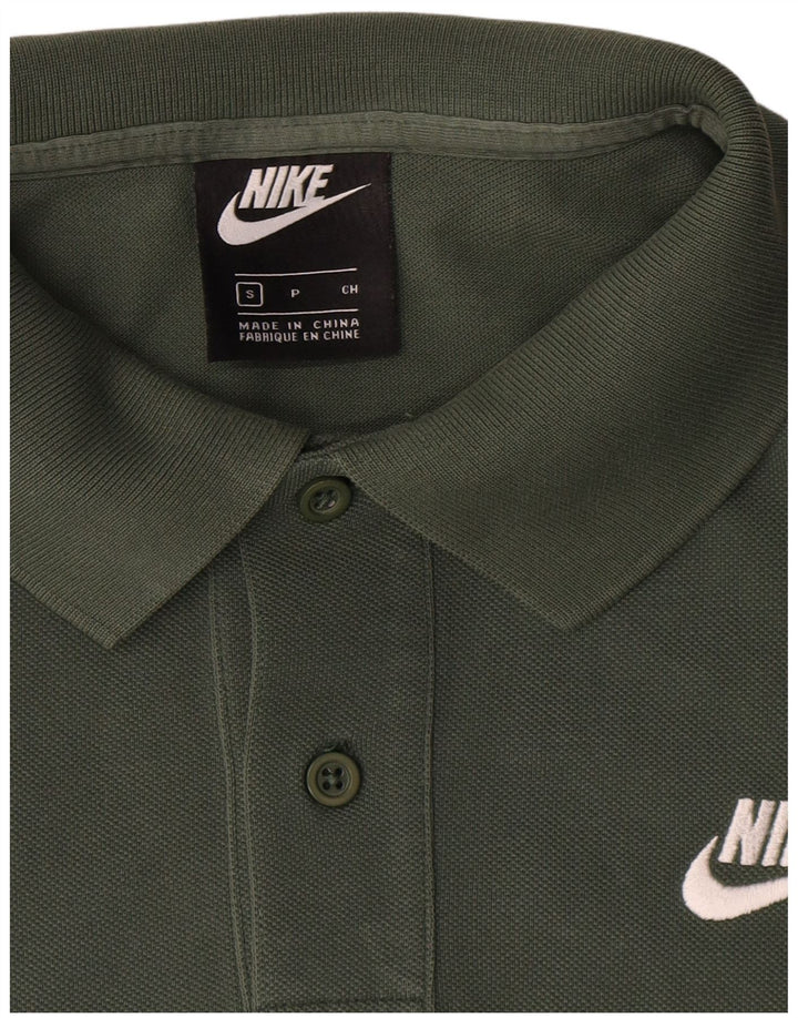 Tricou polo Nike pentru bărbați, bumbac verde mic