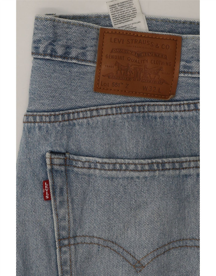 Blugi drepti pentru bărbați Levi's 551 W32 L27 Bumbac albastru