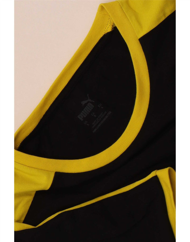 Tricou Puma BVB Dortmund pentru bărbați, mare, negru, bloc de culoare