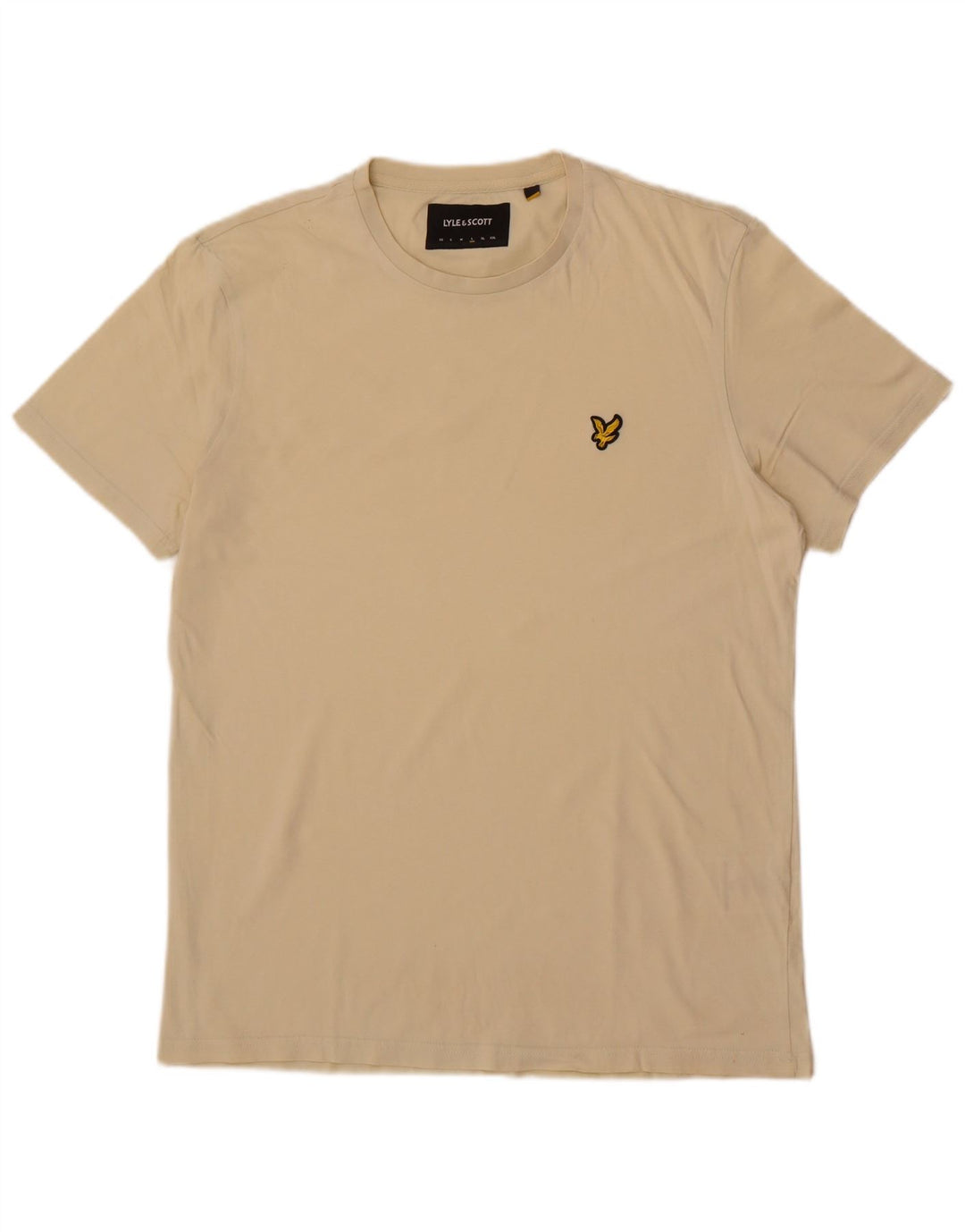 Tricou pentru bărbați Lyle & Scott Top mare, bej, bumbac