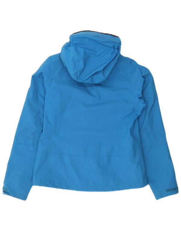 Jack Wolfskin Jachetă de ploaie cu glugă pentru femei UK 10 Small Blue Poliamidă