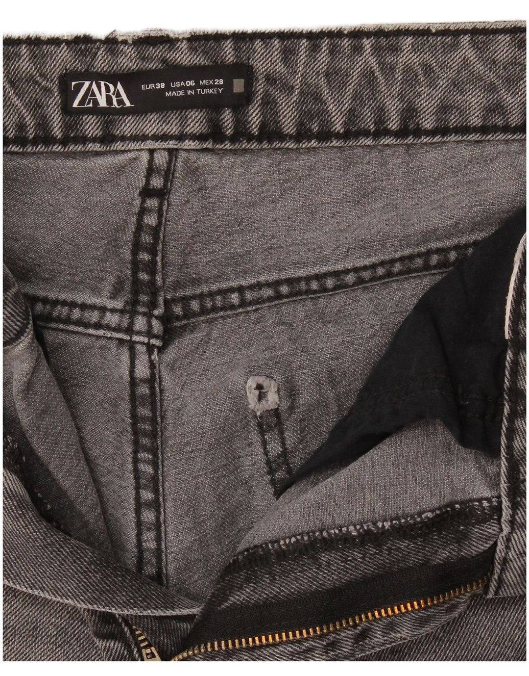 Blugi slim pentru femei Zara EU 38 Mici W28 L28 Gri