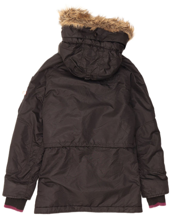 Jachetă căptușită cu glugă Superdry pentru bărbați UK 38 Medium Black Nylon