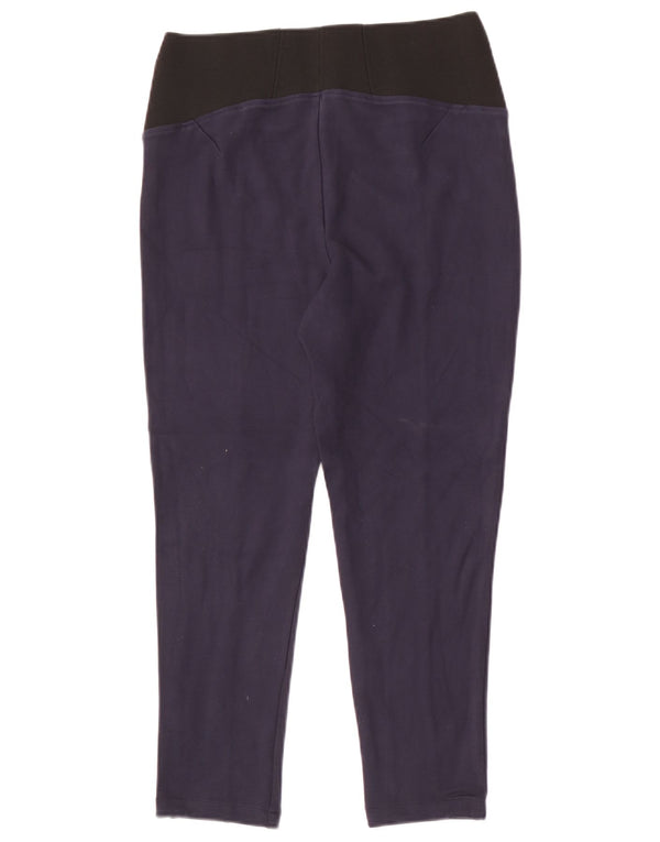 MARKS & SPENCER Pantaloni casual crop pentru femei UK 10 Small W28 L24 Bleumarin