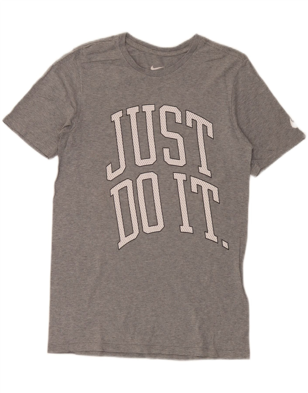 Tricou grafic Nike pentru bărbați, cu croială atletică. Top mic, gri, pete
