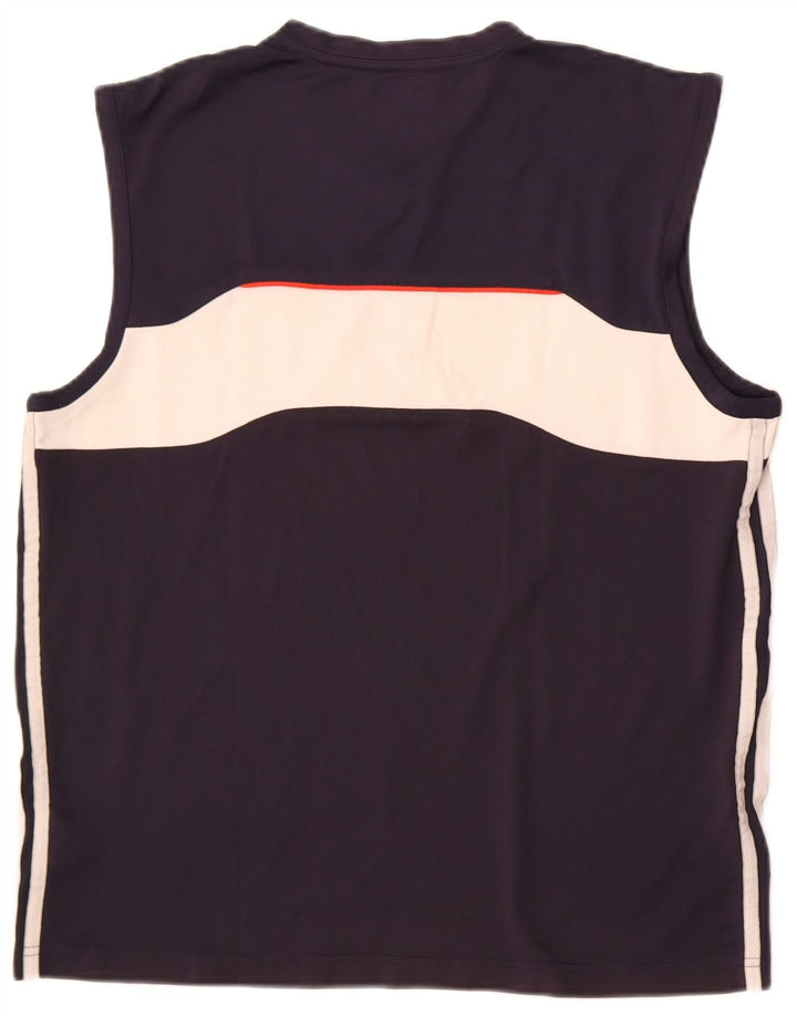 Vestă de top Climacool pentru bărbați Adidas, mediu bleumarin, poliester color bloc