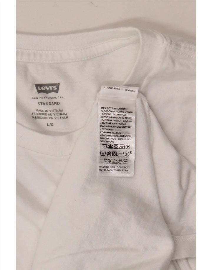 Tricou standard pentru bărbați Levi's Top mare din bumbac alb