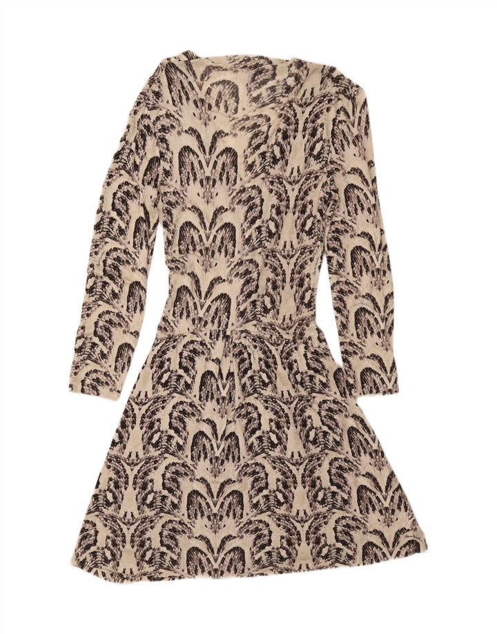 Roberto Cavalli Rochie A-Line pentru femei cu model abstract IT 46 Large Off White