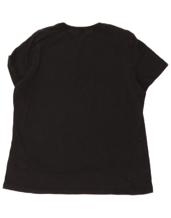 Tricou grafic Nike pentru femei Top UK 16, mare, negru, bumbac