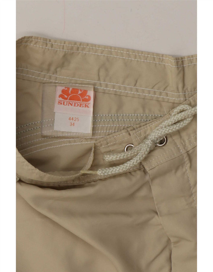 Sundek Pantaloni scurti de înot pentru femei, nailon mare, bej