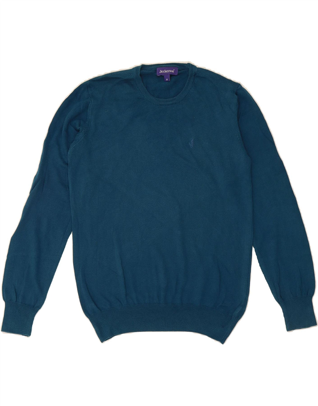 JECKERSON Mens Crew Neck Jumper Sweater Medium Blue Cotton Vintage Jeckerson and Second-Hand Jeckerson from Messina Hembry 