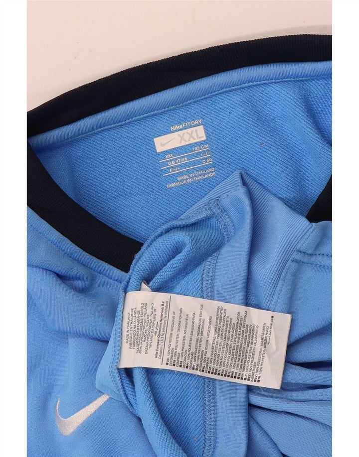 Top cu mânecă lungă pentru bărbați Nike Marea Britanie 47/48 2XL Albastru Poliester color bloc