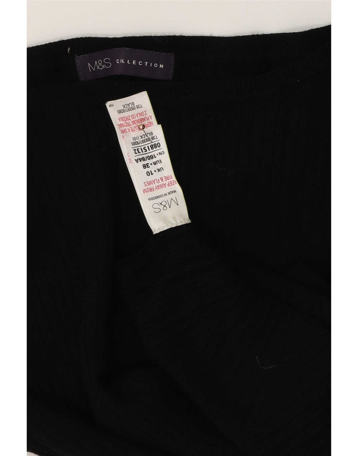 Pulover pentru femei Marks & Spencer cu gât cu barca UK 10 Mic Negru