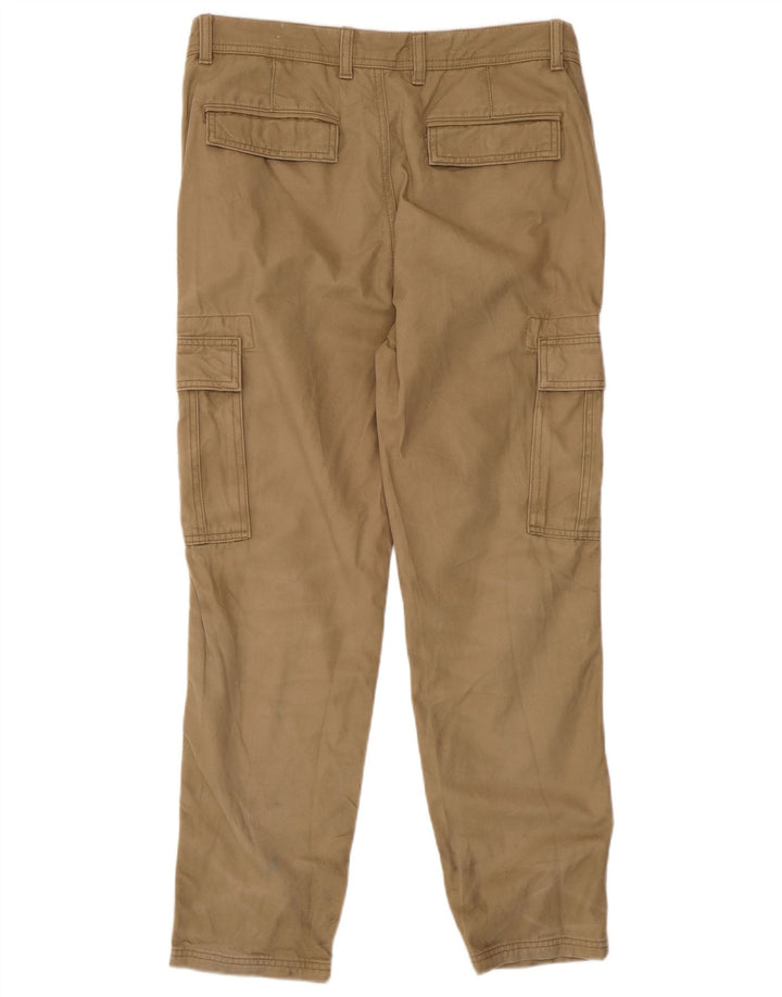 Pantaloni cargo drepti pentru bărbați Marks & Spencer W32 L29 bumbac bej
