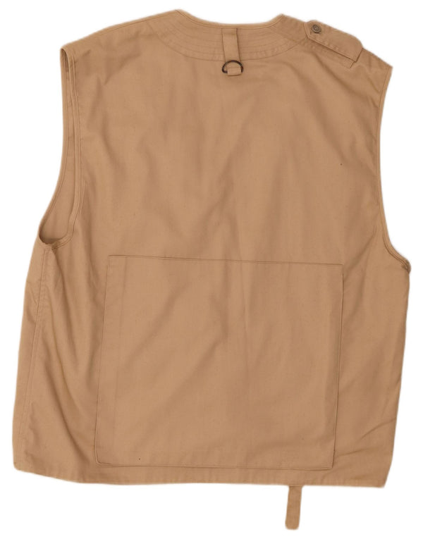 Gilet militar vintage pentru bărbați UK 40, mare, bej, poliester