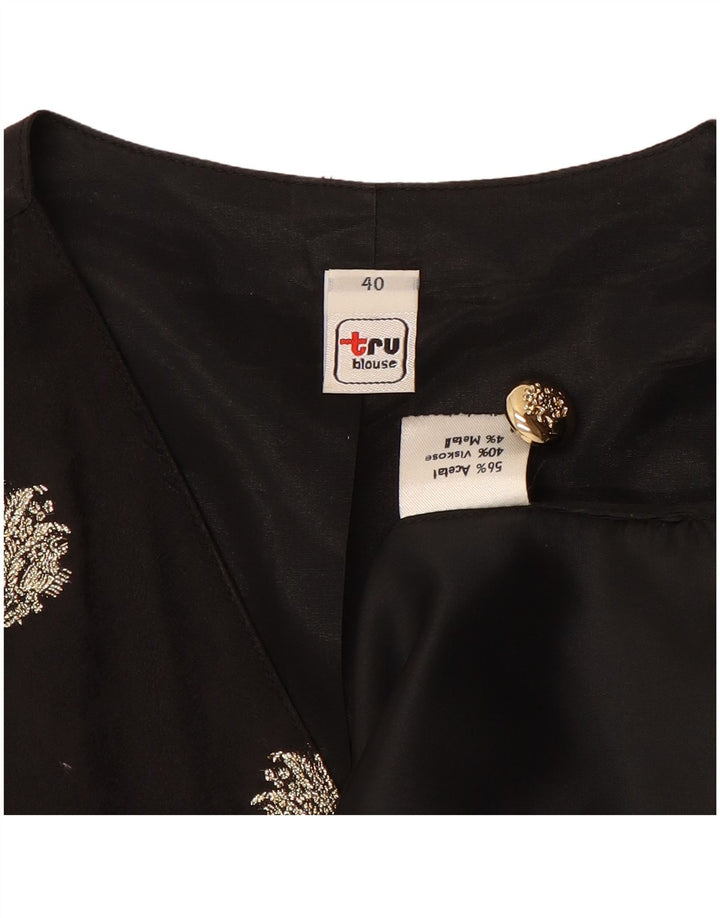 Vestă pentru femei TRU EU 40 Medium Black Floral Acetat