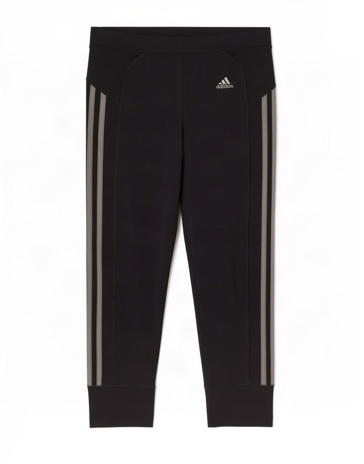 Leggings Capri Adidas pentru femei UK 8 Small Negru Poliester