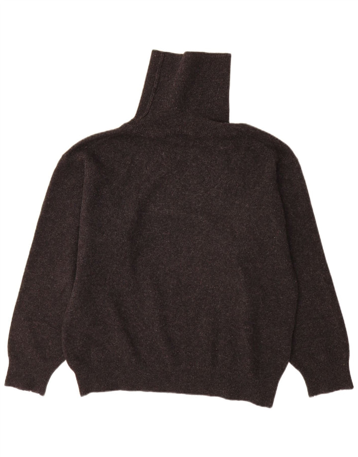 QUIILL'S WOOLEN MARKET Pulover pentru bărbați cu gât rulat, lână de miel mare, gri