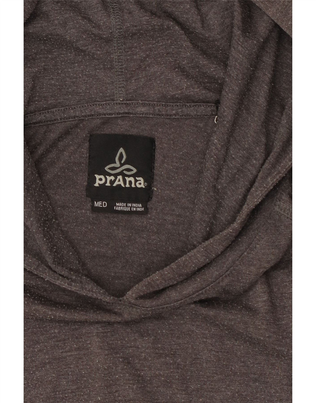 Prana Top cu glugă pentru bărbați cu mânecă lungă, bumbac gri mediu