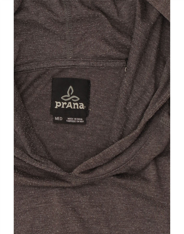Prana Top cu glugă pentru bărbați cu mânecă lungă, bumbac gri mediu