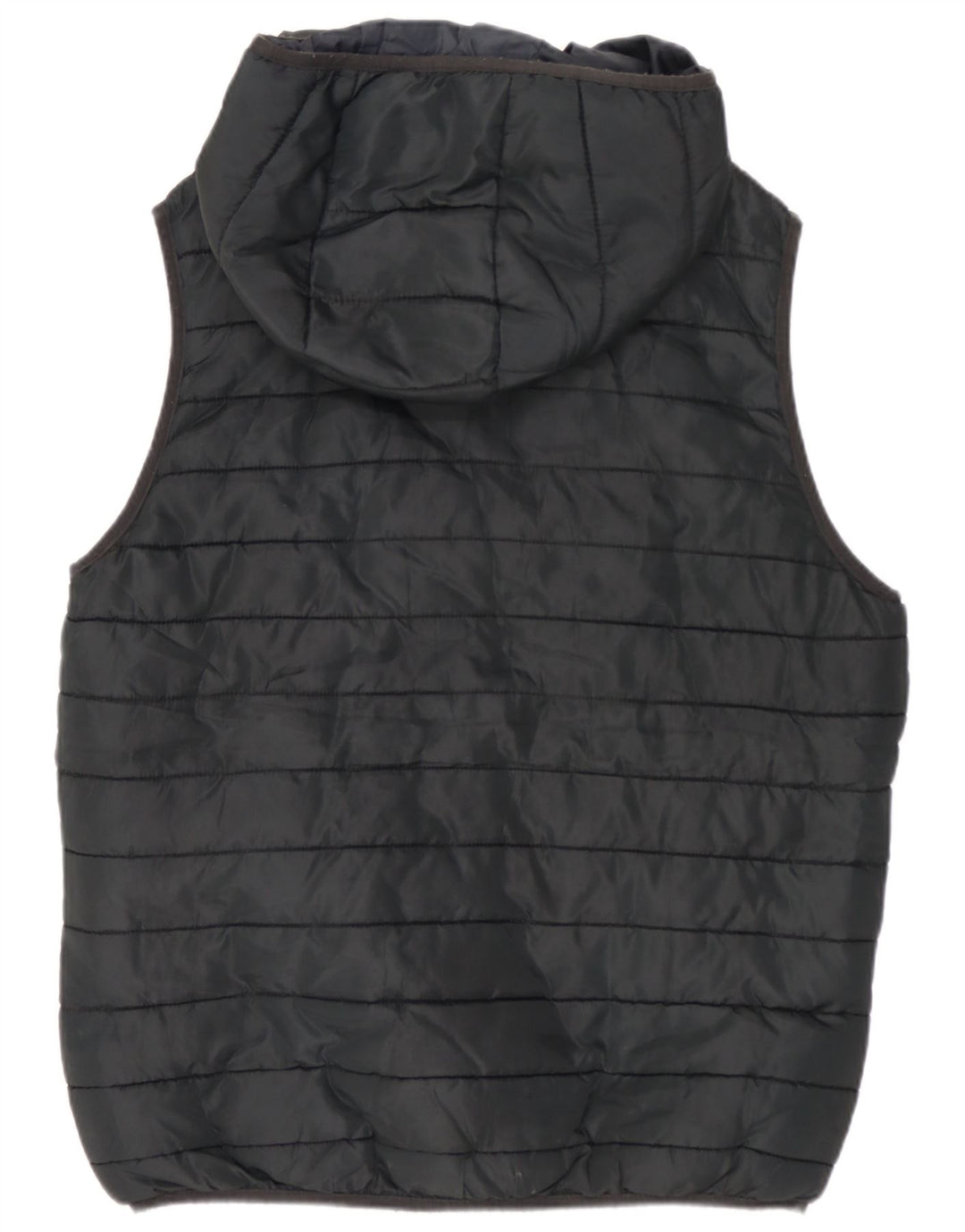 Jack & Jones Gilet căptușit cu glugă pentru bărbați UK 36 Poliester negru mic