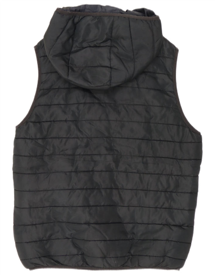 Jack & Jones Gilet căptușit cu glugă pentru bărbați UK 36 Poliester negru mic