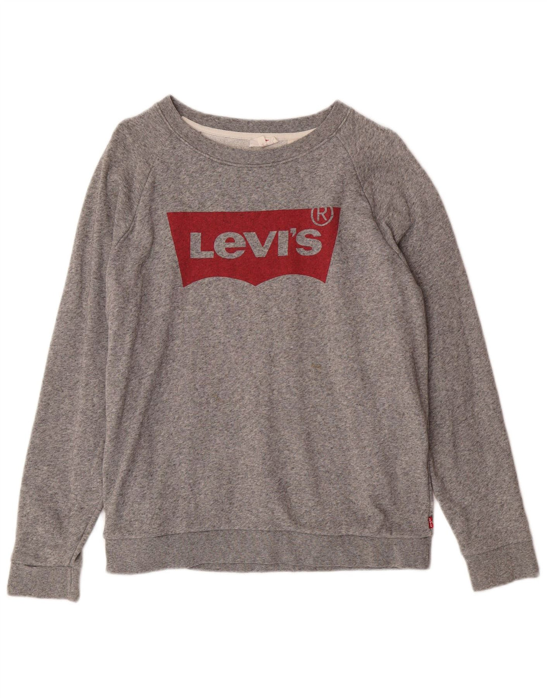Levi's Pulover cu grafic pentru femei UK 14 Bumbac gri mediu