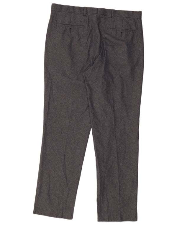 Pantaloni chino drepți pentru bărbați Marks & Spencer L36 L30 poliester gri