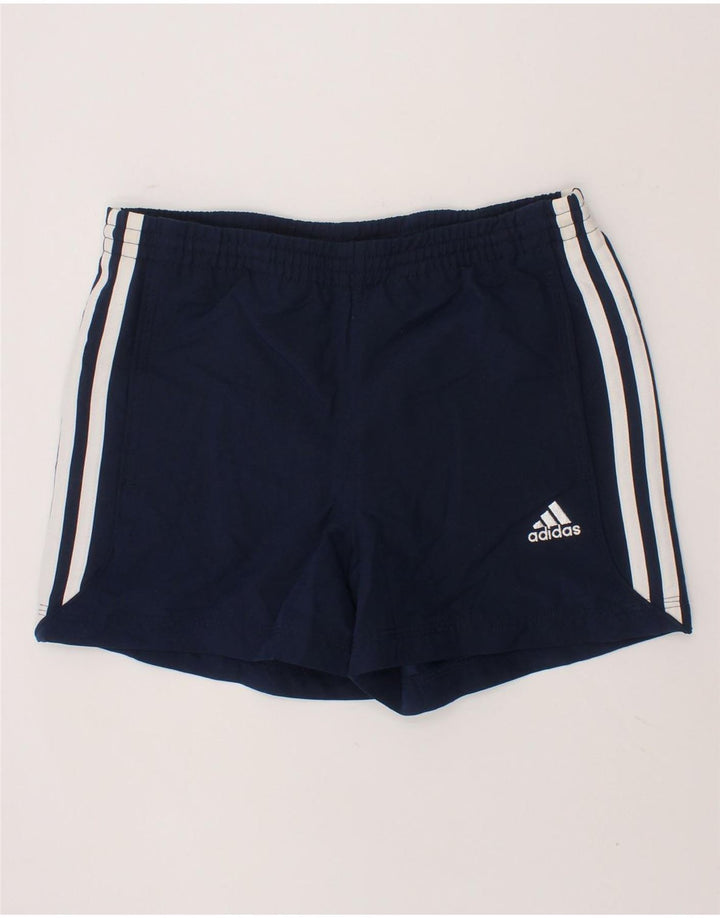ADIDAS Boys Climalite Sport Shorts 7-8 Years  Navy Blue Polyester Vintage Adidas and Second-Hand Adidas from Messina Hembry 