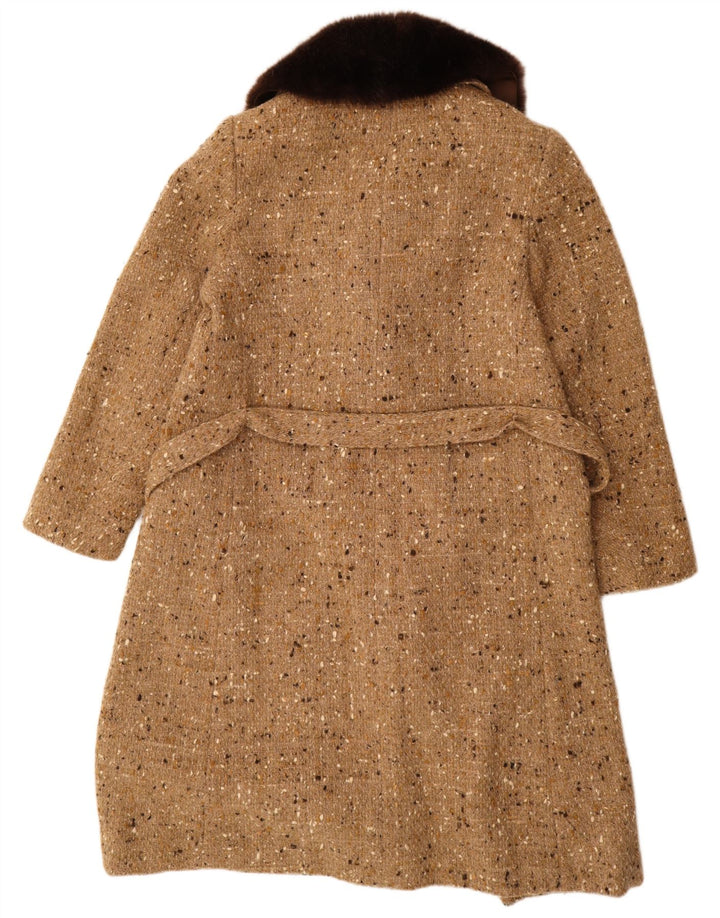 Palton de damă vintage cu piept dublu UK 18 XL bej pete