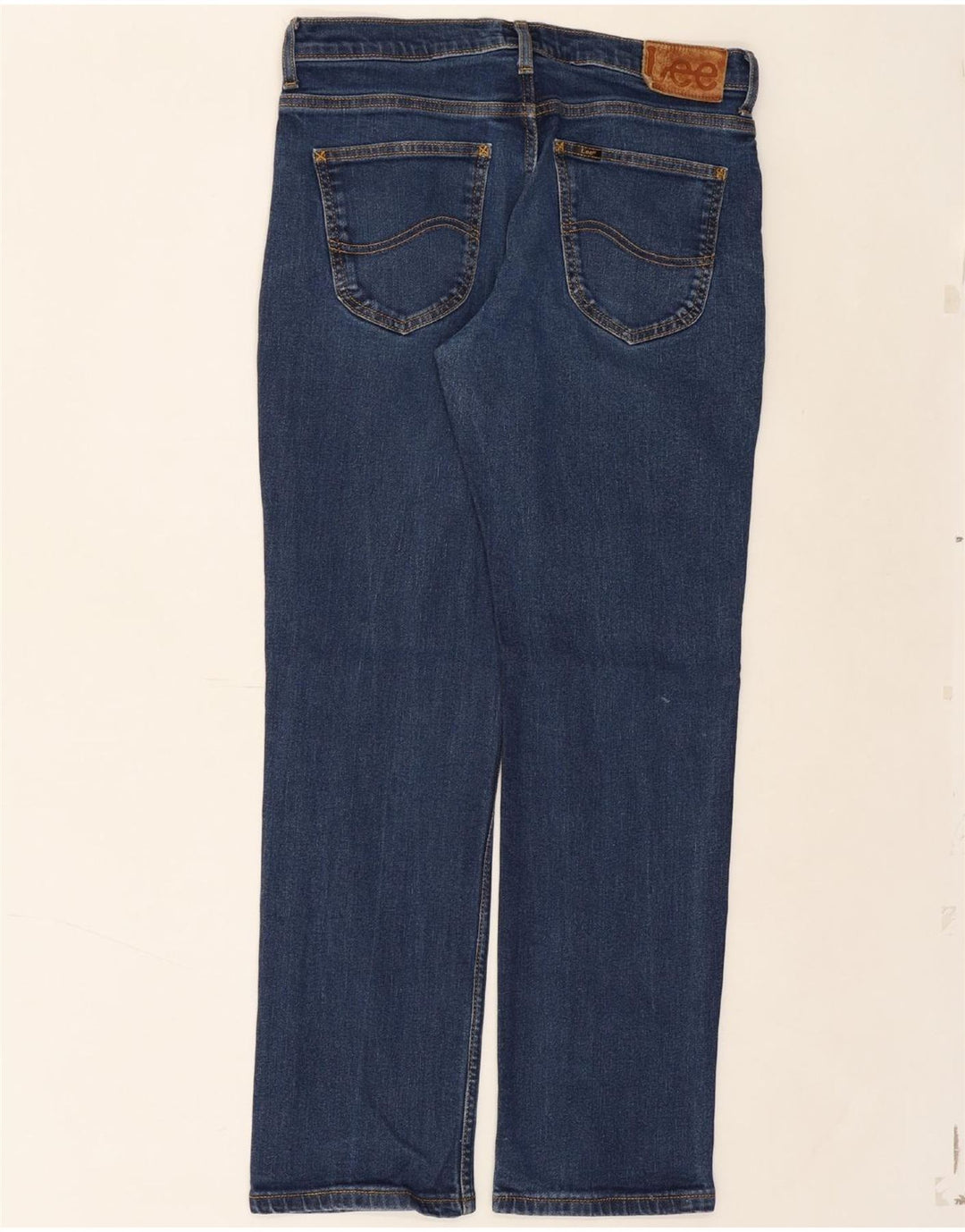 LEE Womens Brooklyn Straight Jeans W33 L32 Blue Cotton Vintage Lee and Second-Hand Lee from Messina Hembry 