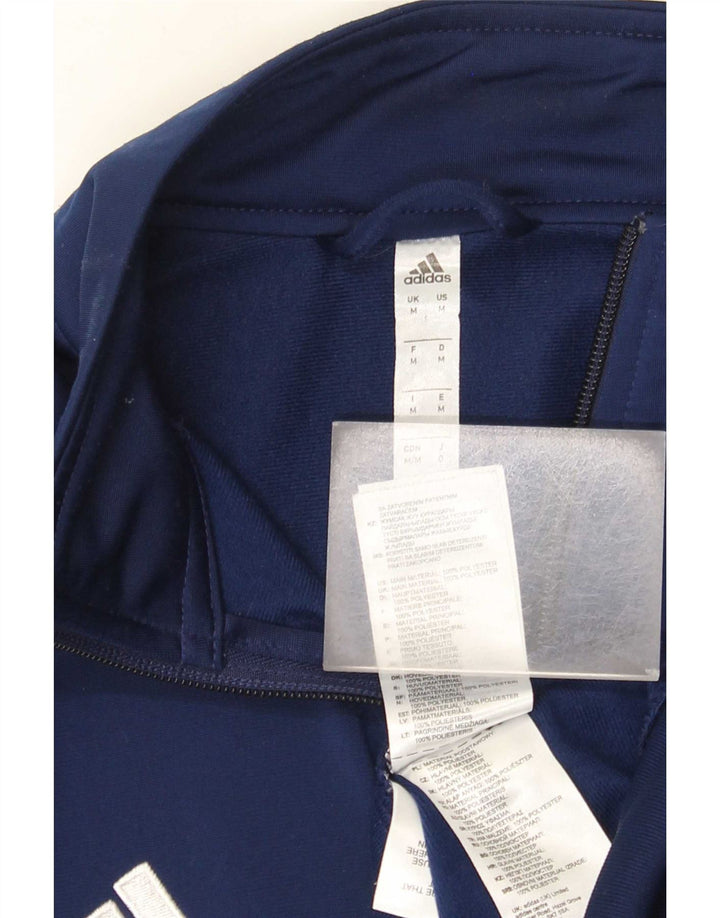 Jachetă de trening pentru bărbați Adidas, poliester, albastru, mediu