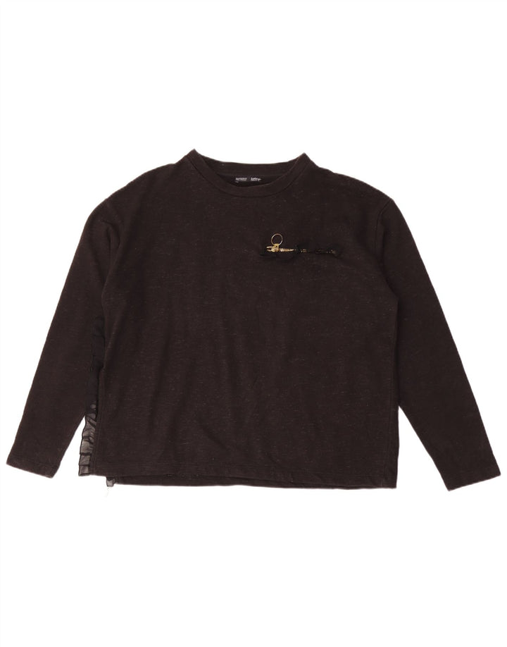 Top pentru femei Zara cu mânecă lungă UK 14 Medium Black Flecked