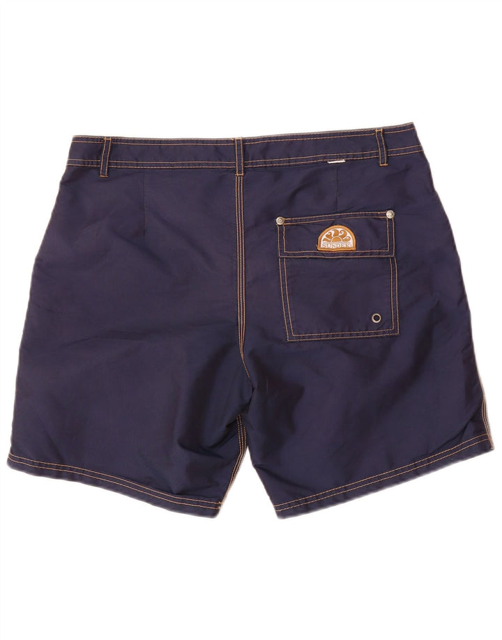 Pantaloni scurți de înot Sundek pentru bărbați, poliester mediu albastru bleumarin