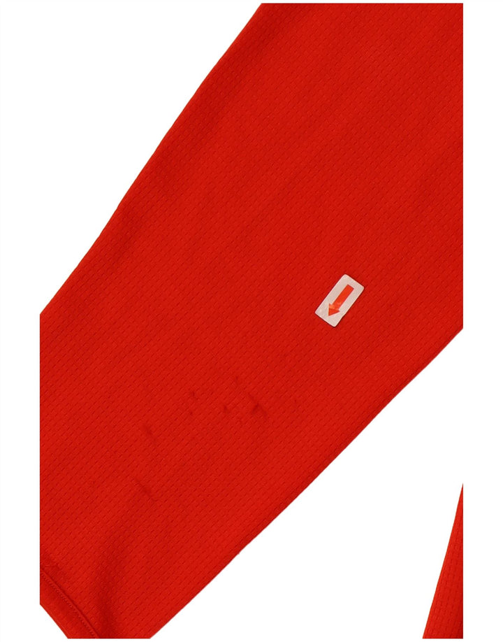 Top pentru bărbați Puma cu mânecă lungă, roșu mediu, color block