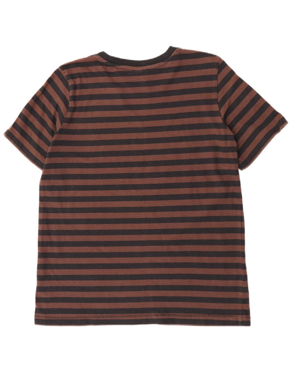 Tricou G-Star pentru bărbați Top mare maro cu dungi din bumbac