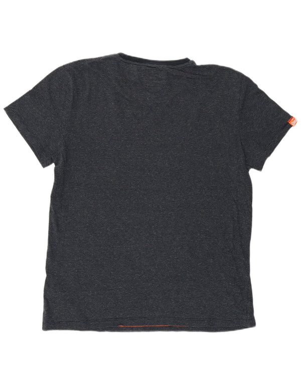 Tricou Superdry pentru bărbați Top 2XL bleumarin bumbac cu pete