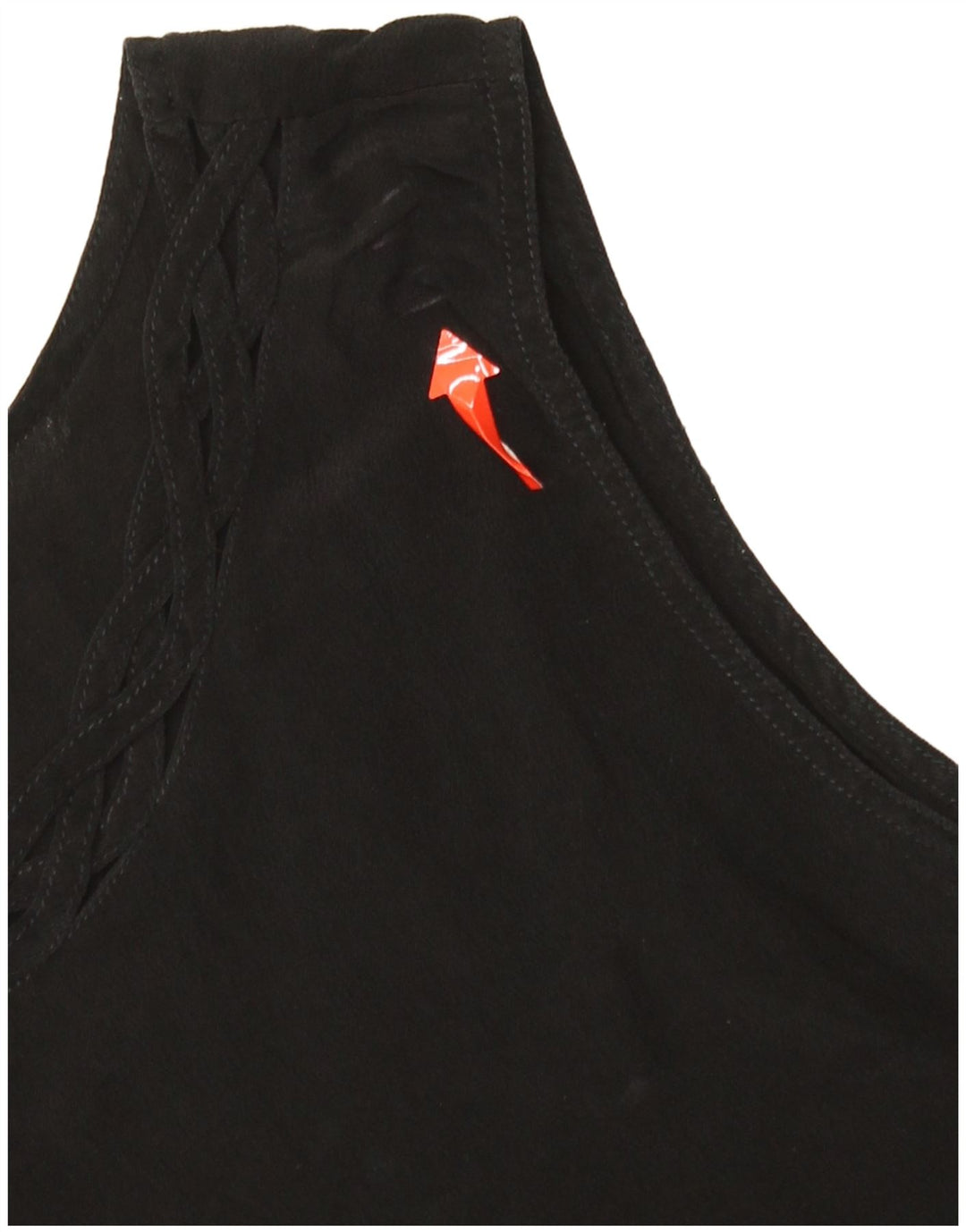 Bluză fără mâneci pentru femei VINTAGE UK 14 Mătase medie neagră