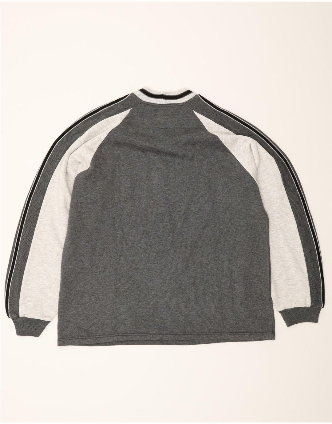 Hanorac vintage pentru bărbați Pulover mare gri acrilic color bloc