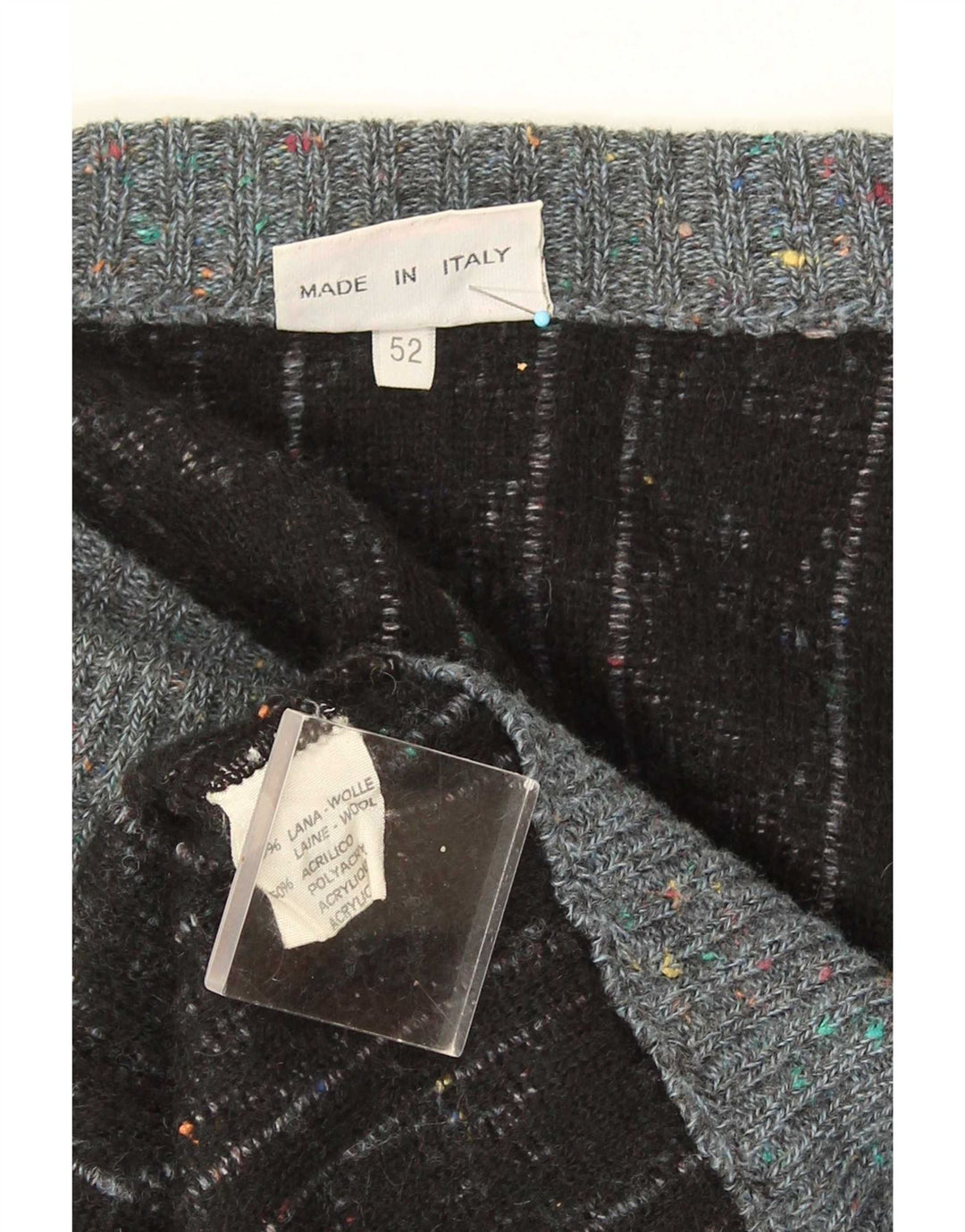 Pulover cardigan pentru bărbați Ranger IT 52 Lână geometrică, gri mare