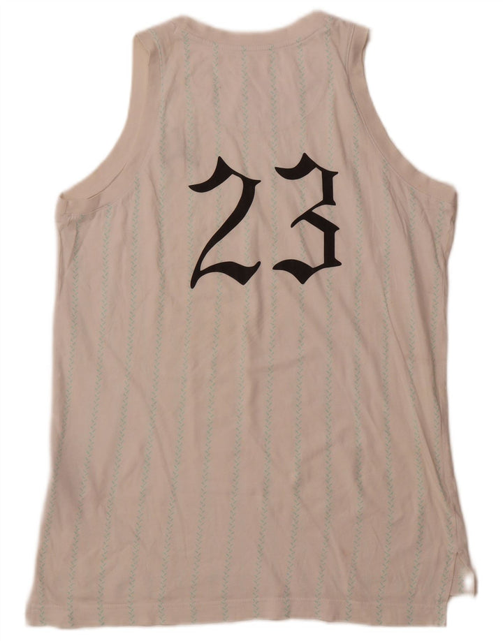 Vesta grafică JORDAN Băieți Top 13-14 ani XL bumbac cu dungi alb