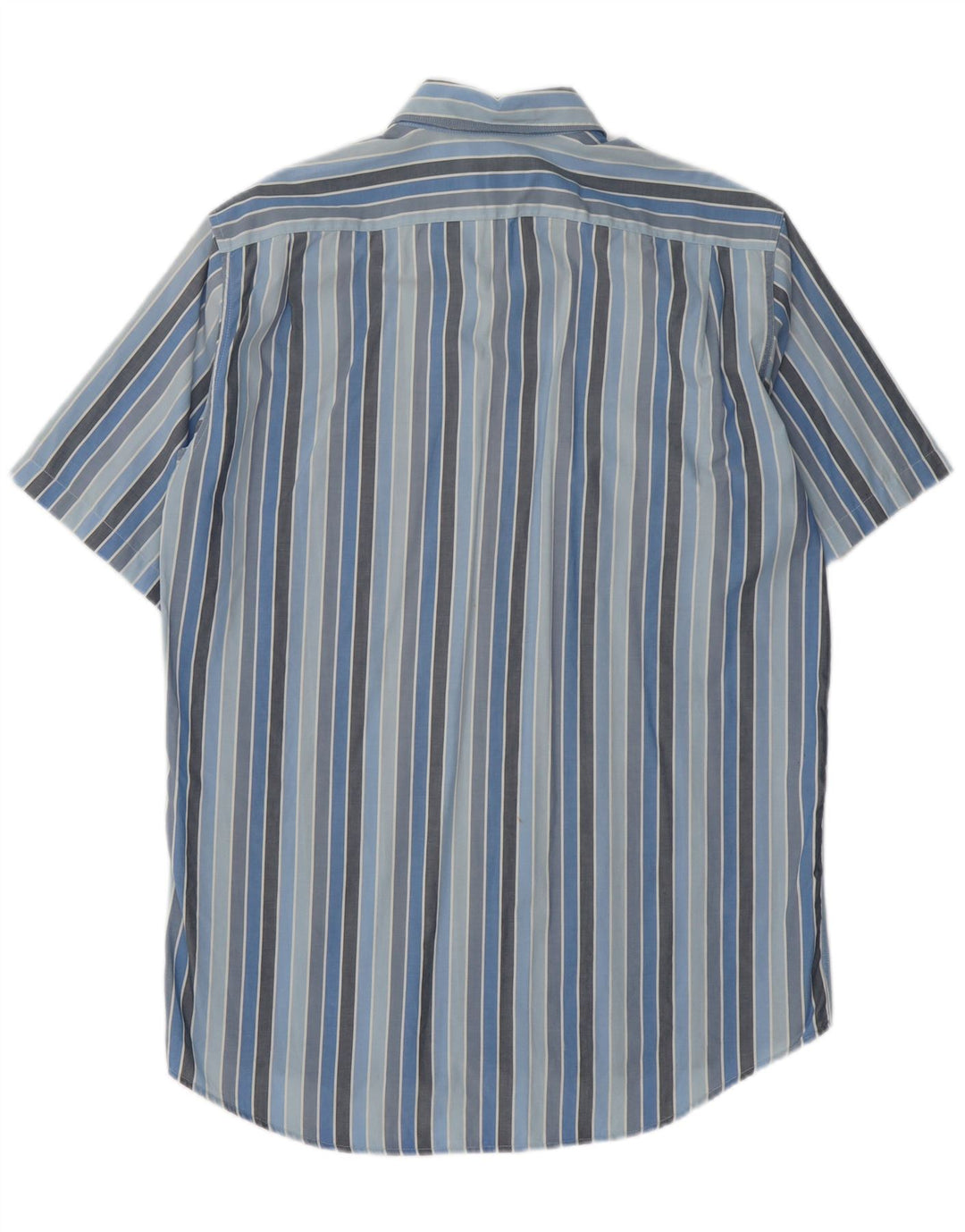 Cămașă cu mânecă scurtă LACOSTE pentru bărbați, mărimea 40, bumbac cu dungi albastre medii