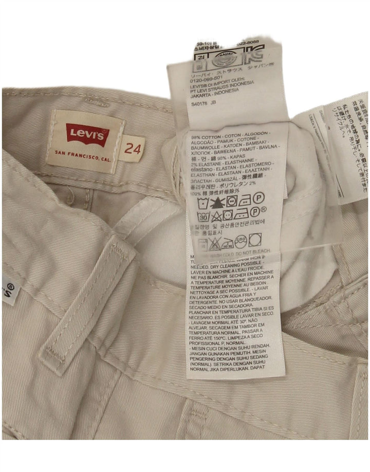 Pantaloni scurti chino pentru femei Levi's W24 XS bumbac bej