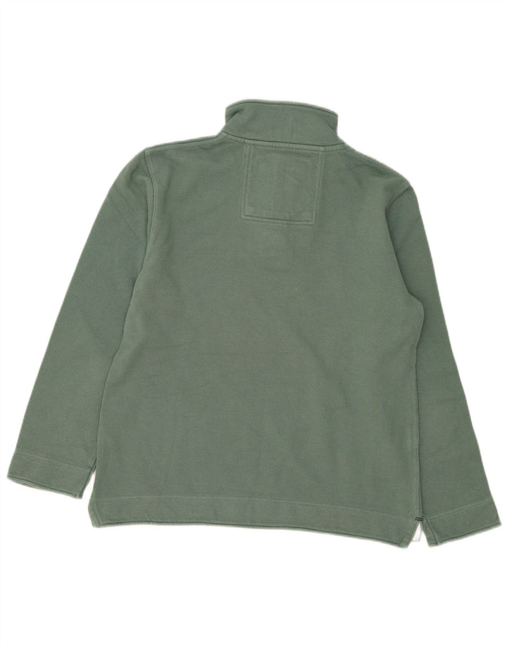 Crew Clothing Hanorac pentru bărbați, cu fermoar 1/4, cu formă normală, verde mediu