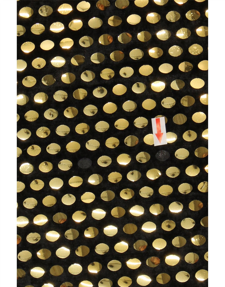 Bluză fără mâneci pentru femei vintage UK 10 Poliester negru mic