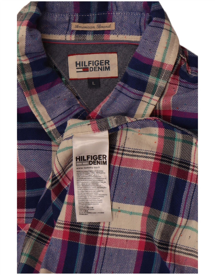 Cămașă pentru bărbați Tommy Hilfiger, mare, albastru, din bumbac