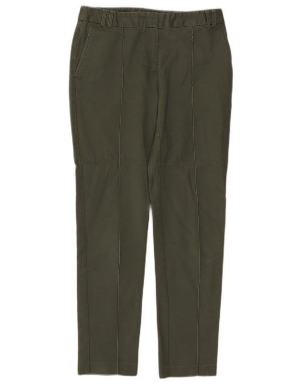 Pantaloni chino subțiri OASIS pentru femei UK 8 mici L26 L27 bumbac verde
