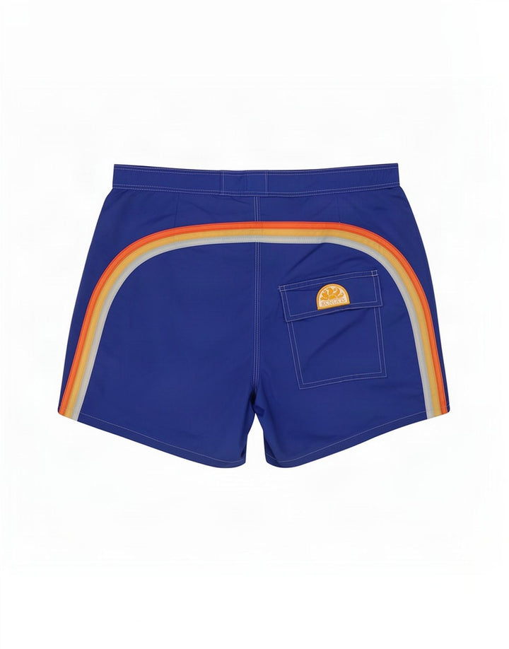 Sundek Pantaloni scurți de înot pentru bărbați, albastru mediu, nailon color bloc
