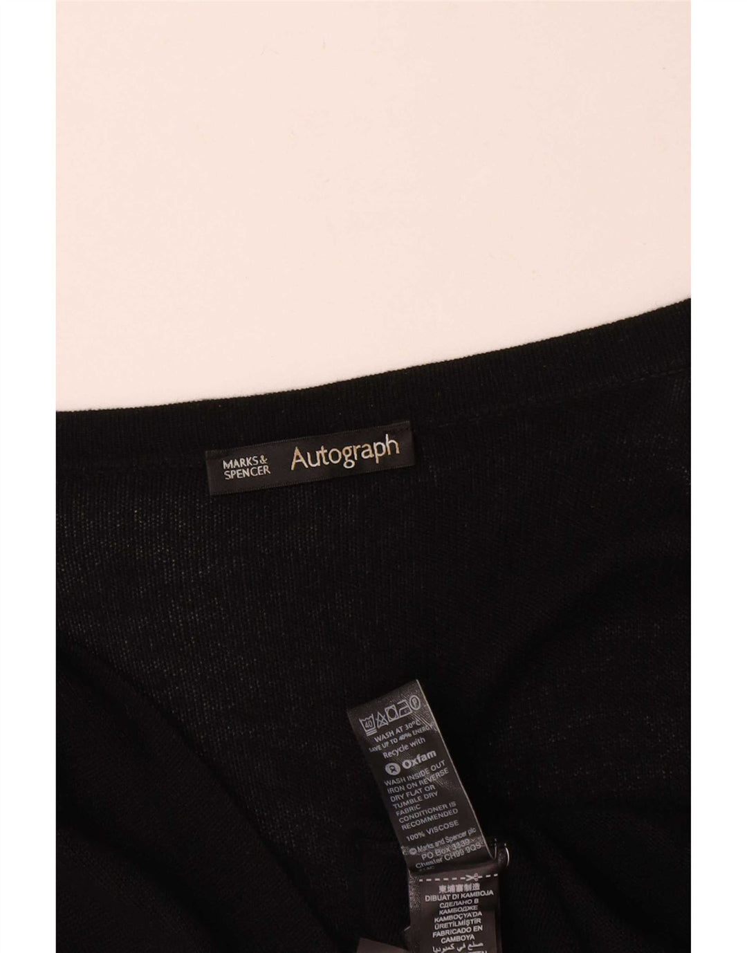 Pulover cardigan cu autograf pentru femei Marks & Spencer UK 16 Large Black