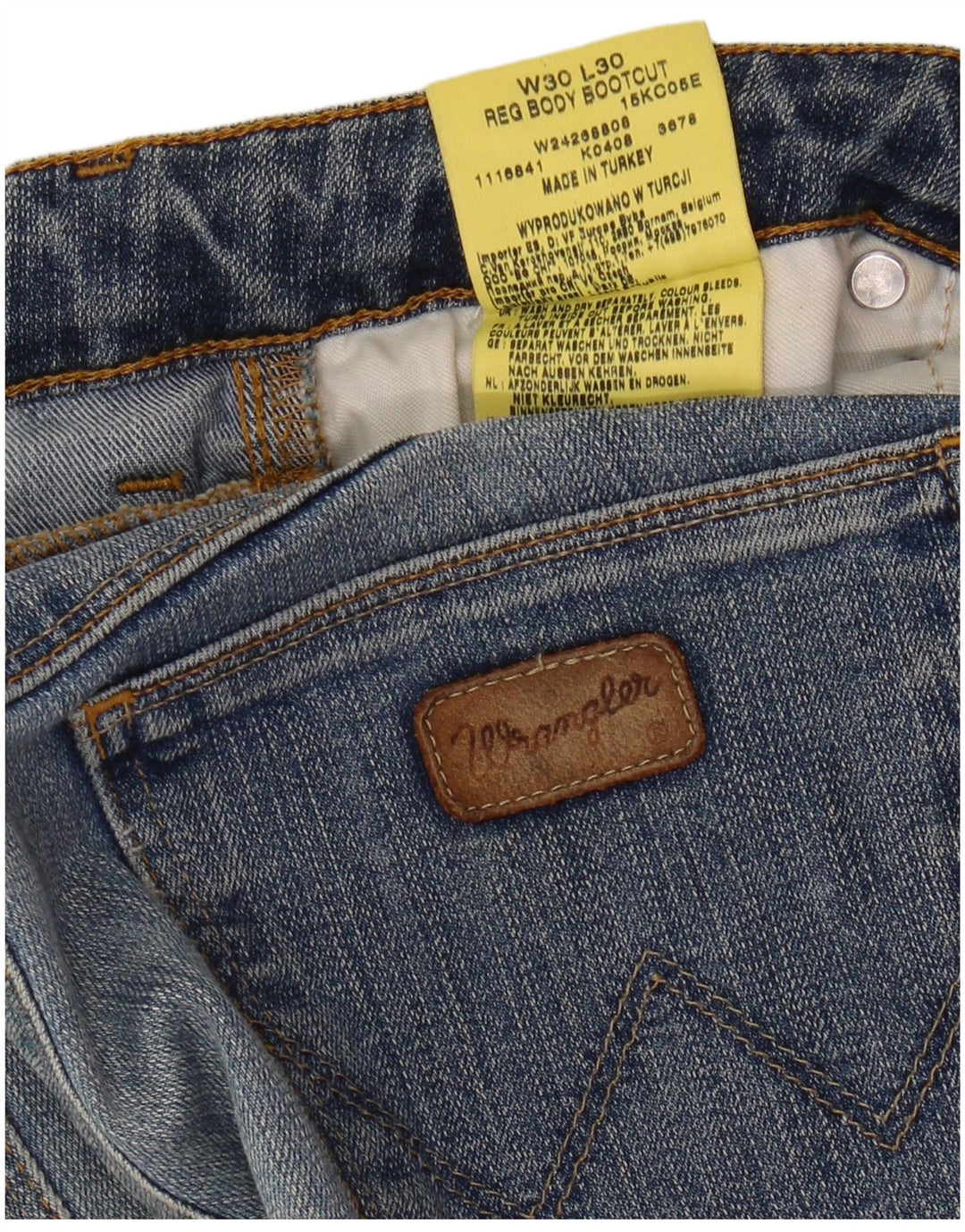 Blugi Bootcut Wrangler pentru femei W30 L30 bumbac albastru